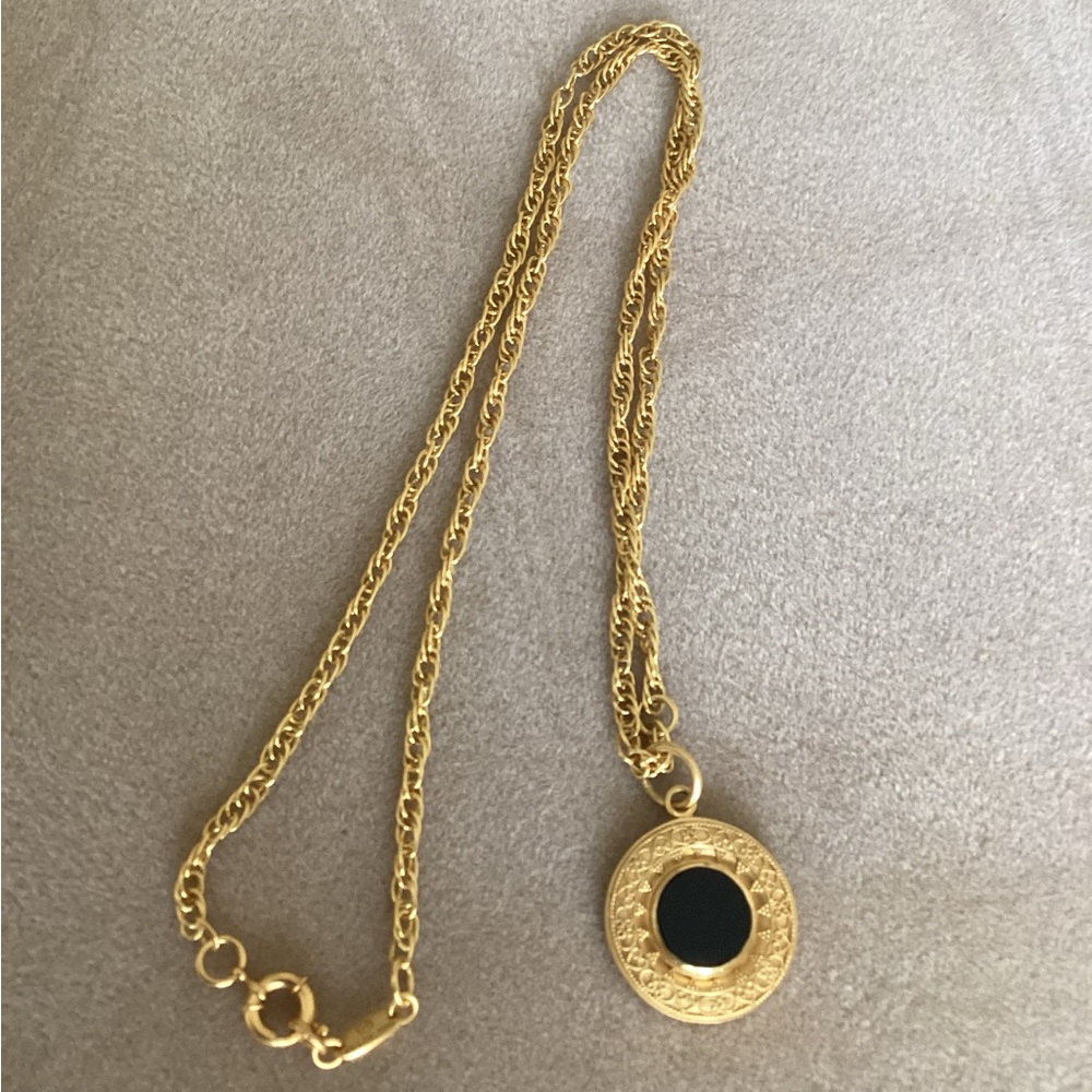Julie Vos 24k gold plated & pearl long necklace reversible